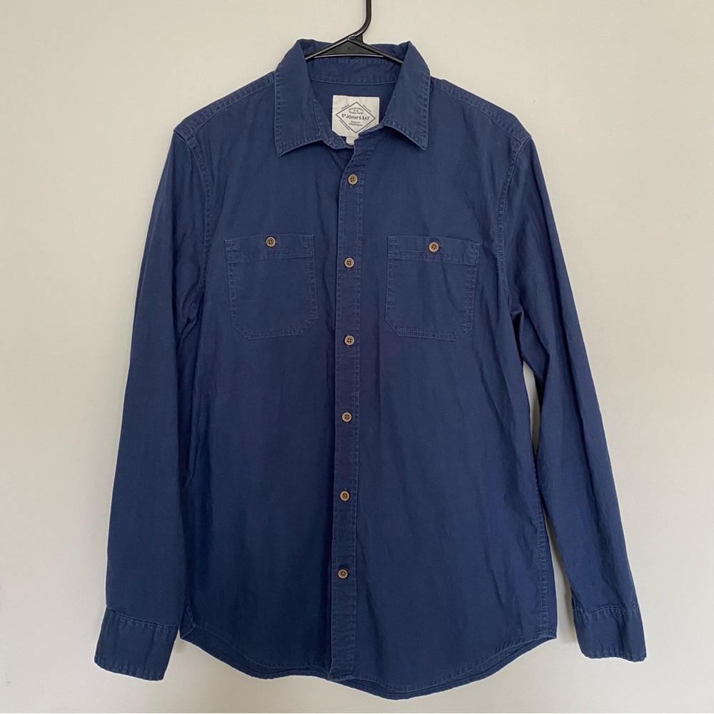 St. John’s Bay Blue Button Up Long Sleeve Shirt